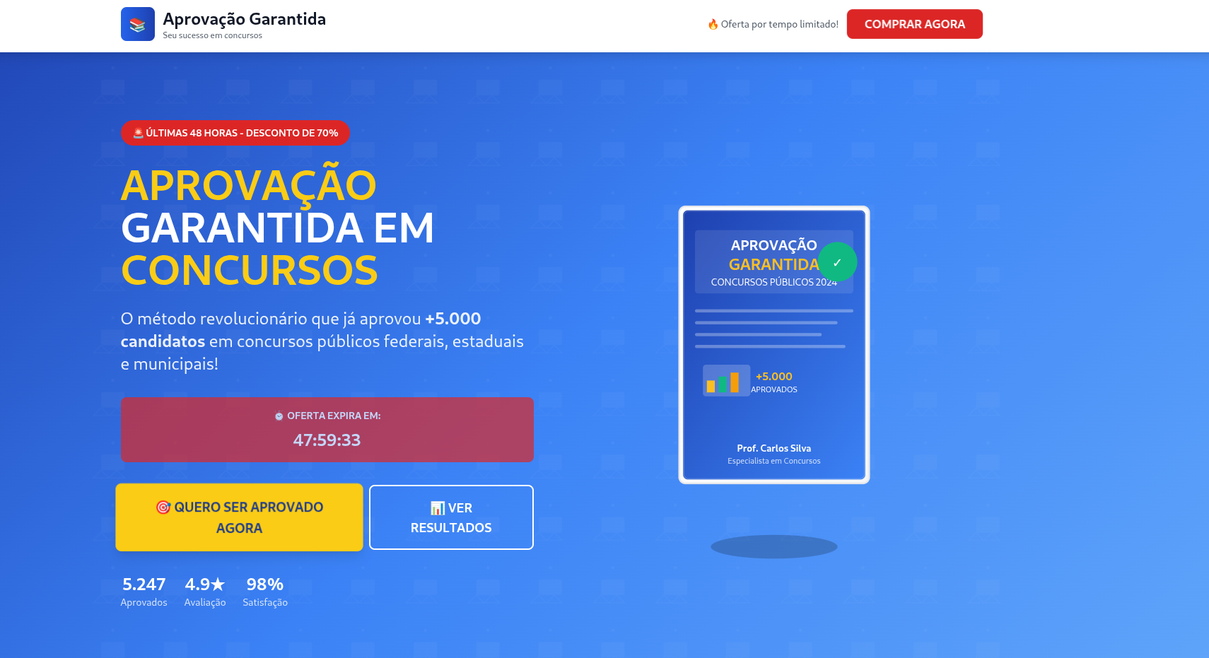 Landing Page E-book Concurso